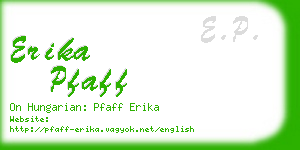 erika pfaff business card